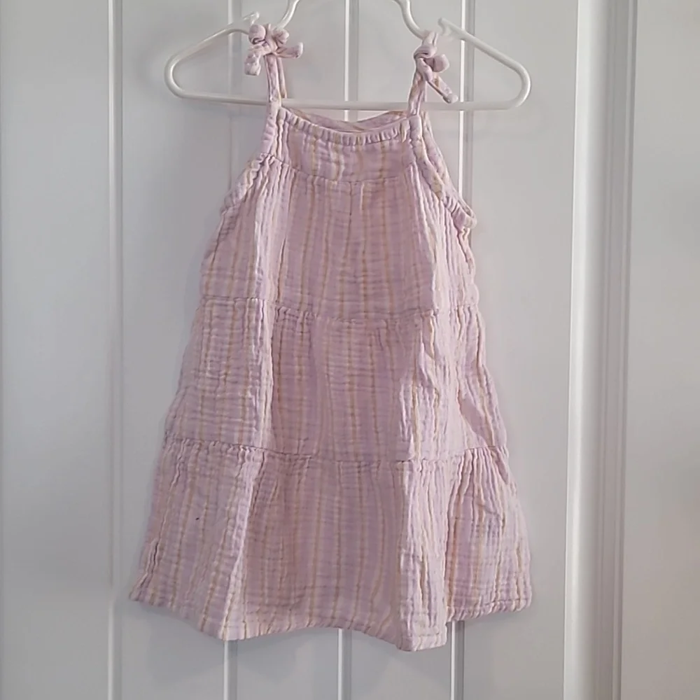 Pink and Striped Tiered Dresses